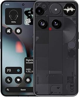 Nothing Phone (3) Cell Phone, 5G Unlocked Phones 512GB, Android 15, Snapdragon 8s Gen4, AI Mobile Phones with Four 50MP Cameras & AMOLED Display, 5150mAh, Glyph Interface, Smartphone Black
