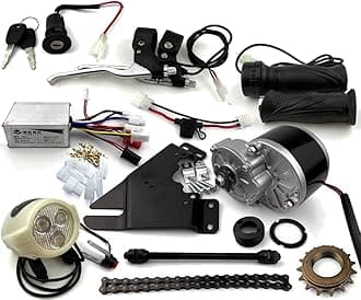 L-faster 24V36V 250W Electric Bicycle Motor Kit E-Bike Conversion Kit Simple DIY Ebike Motor Homemade EBike Cool Change Kit Modified Bike (24V250W)