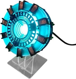 MK1 Arc Reactor Model Assembly Kit, Arc Reactor Model with USB Power Cable Light, Room Decor,Office Desk Tech Toys, Creative Desktop Toy Ornaments (RC Not Included)