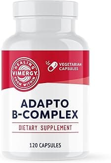 Adapto B Complex, 120 Servings – High Potency with 8 B Vitamins, Rhodiola & Hawthorn Berry – Supports Mental Energy, Cognition, Mood - Non-GMO, Kosher, Vegan, Paleo, No Gluten, No Soy