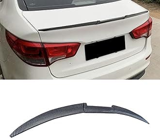Rear Trunk Spoiler for Ford Figo Aspire II 2015 2016 2017 2018, Car Rear Trunk Spoiler Wing Spoiler Rear Roof Spoiler Decoration Accessories,Carbon
