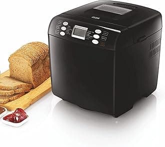 - Bread Maker & Atta Kneader Machine, 700-900gm, Fully Automatic, With Time Delay Start & 12 Pre-Set Functions, Non-Stick Baking Pan, 3 Crust Setting, Electronic Controls, 550W-Black(3039)