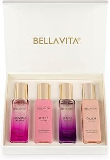 - Bella Vita Luxury | Perfume Gift Set for Women | Perfume for Woman | Gifts for Woman | Long Lasting EDP 4x20ml | Floral & Fruity Fragrance | Date, Senorita, Glam, Rose