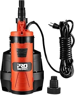 Prostormer Sump Pump, 1/2HP 2110GPH Sumbersible Water Pump, Portable Electric Pump with Build-in Float Switch for pool draining, Crop Irrigation, Yard and Flooded Cellar