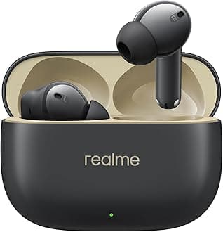 realme Buds T300 TWS in Ear Earbuds with 40H Play Time,30Db ANC, 360° Spatial Audio with Dolby Atmos, 12.4 Mm Dynamic Bass Boost Driver, Ip55 Water & Dust Resistant, Bt V5.3 (Stylish Black)