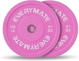 EVERYMATE Change Weight Plates 1.25LB 2.5LB 5LB Set Fractional Plate Olympic Bumper Plates for Cross Training Bumper Weight Plates Steel Insert Strength Training Weight Plates