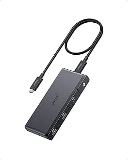 Anker 556 USB-C Hub (USB4, 8-in-1) with 1.6ft USB4 Cable, 10 Gbps USB-C and USB-A Data Ports, 8K HDMI and DisplayPort, for Microsoft Surface Pro 8, HP EliteBook 850 G8, and More (Black)