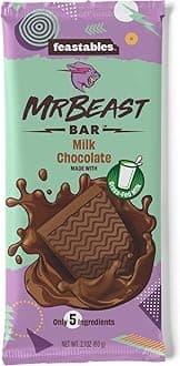 Mr. Beast Milk Chocolate Made with Grass-Fed Milk Chocolate and Organic Cocoa. Only 5 Ingredients, 2.1 Oz 60g