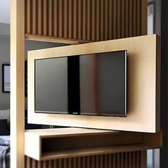 Audiovan 360 Rotating TV Bracket for Room Partition Mounting, Compatible with 32-65 Inch LED TVs, Wall Mount, Black