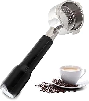 DFD 51mm Bottomless Portafilter Compatible with Gevi Espresso Machine, 51mm Portafilter 3 Ears with Prongs Thickness 4mm Fits for Yabano Included Portafilter Filter Basket Espresso Accessories