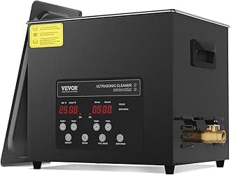 VEVOR 10L Ultra Sonic Cleaner, 240W Digital Ultrasonic Cleaning Machine with Gentle Mode & Upgraded Degassing, 40kHz Industrial Ultrasound Cleaner with Heater & Timer for Retainer, Jewelry, Tools