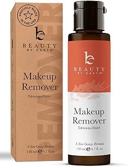 Makeup Remover - Organic & Natural Ingredients, Use with Eye Makeup Remover Wipes or Pads, Oil Free Makeup Remover Leaves Face Cleaner and Deals with Removing Waterproof Makeup, Zero Residue on Skin