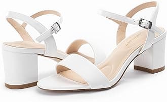 CusolemoreClassic Block Heel Sandals for Women, Comfortable Open Toe Low Chunky Heels [Size Runs Small, 1 Size Up]