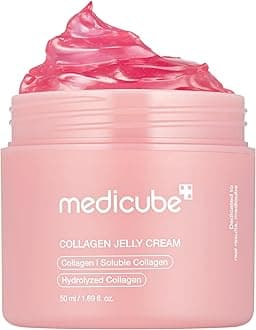 medicube Collagen Jelly Cream- Niacinamide & Freeze-Dried Hydrolyzed Collagen - Boosts skin's barrier hydration and gives 24h Glow & Lifted Look - Korean skincare (1.69 Fl Oz (Pack of 1))