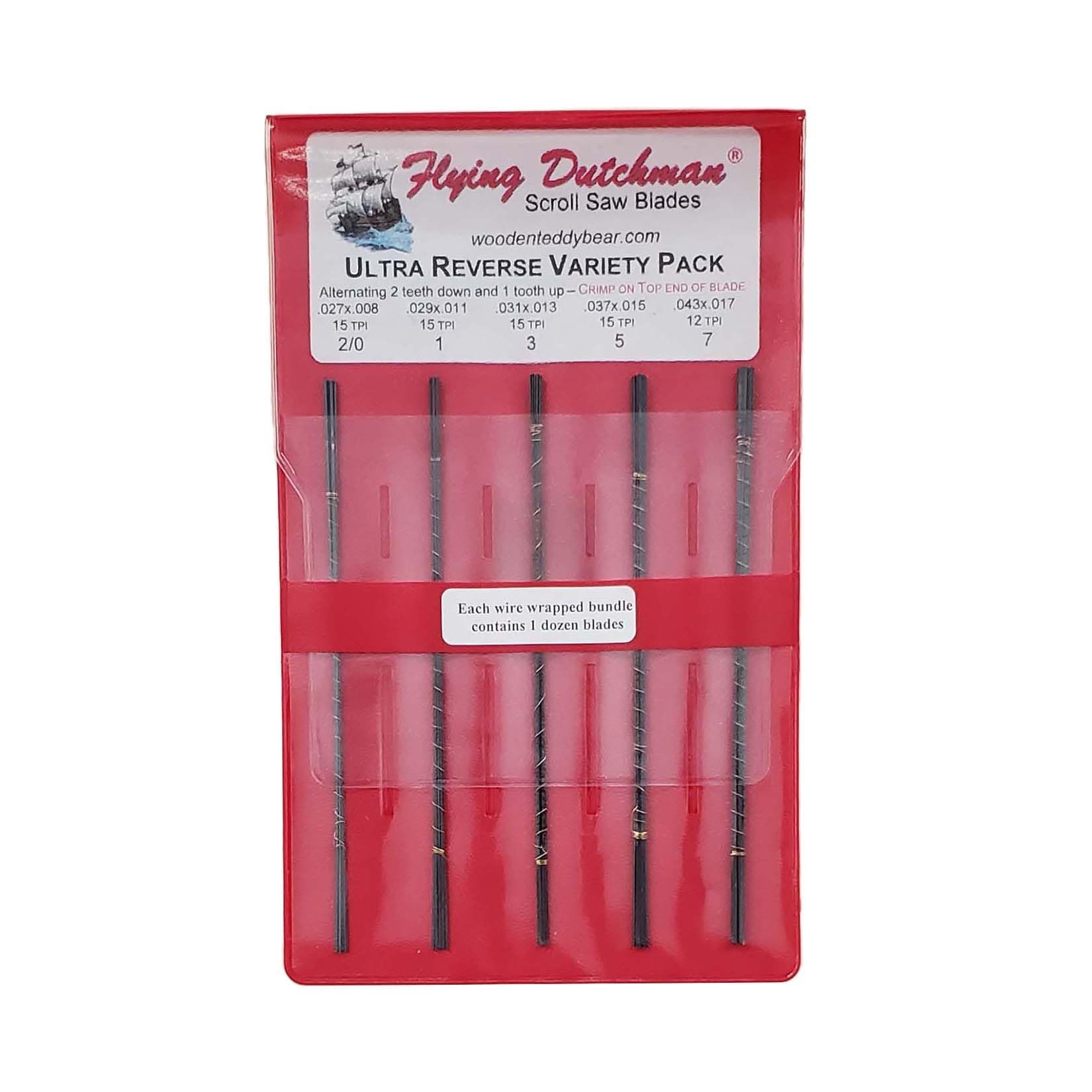 Flying Dutchman Ultra Reverse Five Dozen Pinless Scroll Saw Blade Variety Pack