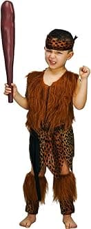 Boy Caveman Fancy Dress Costume (M:7-9Years)