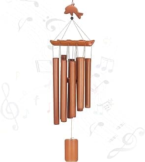 Wind Chimes for Outside, Sympathy Wind Chimes Bamboo Windchimes Outdoors with Natural Sounds, Gifts for Mom, Indoor Outdoor Decorations for Patio Porch Garden and Backyard