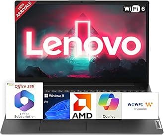 Lenovo V15 Business Laptop with Microsoft Office 365, AMD 7000-Series Processor (Outperforms i5-1130G7), 15.6" FHD LED Display, 16GB RAM, 512GB SSD, Wi-Fi 6, Bluetooth 5.2, Windows 11 Pro, WOWPC USB