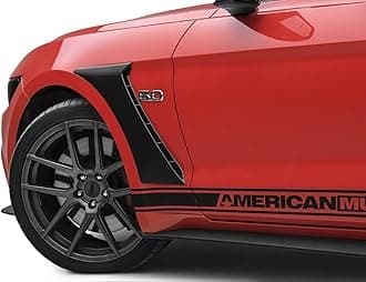 GT350 Style Fender Scoops; Unpainted Compatible for 15-23 Mustang GT, EcoBoost, V6