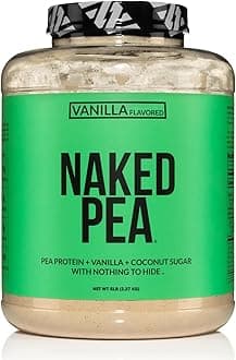 Naked Pea - Vanilla Pea Protein Isolate from North American Farms - 5lb Bulk, NSF Certified, Plant Based, Vegetarian & Vegan Protein Power, Easy to Digest, Non-GMO, Gluten Free, Lactose Free, Soy Free