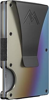 Mountain Voyage CoMinimalist Wallet for Men & Women - Slim RFID Wallet, Scratch Resistant, Credit Card Holder & Money Clip, Easily Removable Money & Cards, (Forged Aluminum)