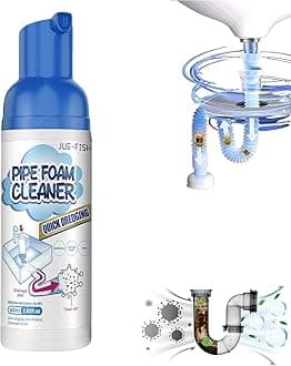 SalasabilDrain Foam Cleaner - Foam Drain Cleaner, Liquid Hair Drain Clog Remover & Cleaner, Pipe Dredge Deodorant for Kitchen Sink, Toilets, Sinks, Tubs (1PC)