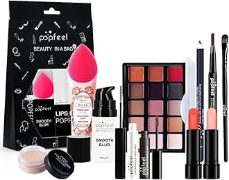 FantasyDay All-in-one Holiday Makeup Gift Set,Makeup Kit Women Multipurpose Essential Bundle,Eyeshadow Palette Lipstick Blush Concealer Face Powder Eyeliner Mascara Lipgloss Brush 200.0 g 1.0 Count