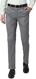 Peter England Men's Mid Rise Slim Fit Work Utility Pants