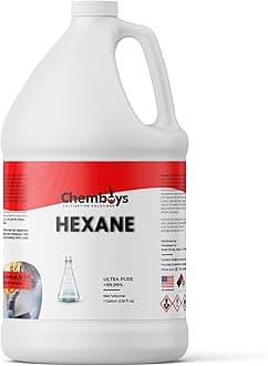 Chemboys Hexane –- High Purity Solvent for Botanical Oil Extraction - Industrial Non Polar Solvent for Cements, Ink - Made in USA - 1 Pint (16 fl oz)
