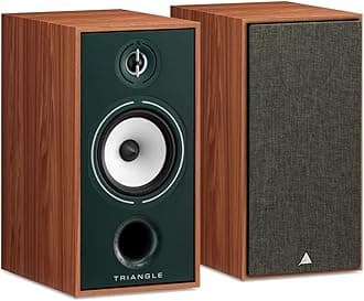 triangle Borea BR04 Bookshelf Speakers Pair - High Fidelity - 2-Way - 25mm EFS Silk Dome Tweeter with Waveguide (Oak Green)