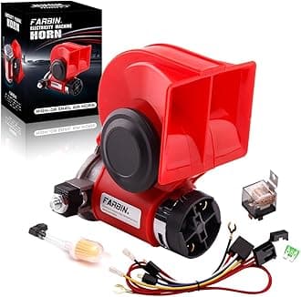 FARBIN 12V Horn Loud Air Horn Kit with Relay Train Horn for Truck Car Motoroycle Golf Cart Boat CRV Jeeps