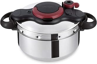 Tefal P4620766 Clipso Minut Easy Pressure Cooker, Multi-Colour, W 36.8 X H 28.4 X D 24.2 Cm, 6 Liter