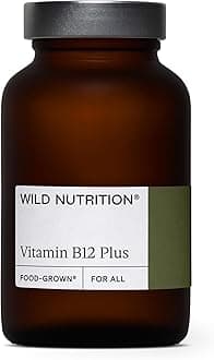 WILD NUTRITION Food-Grown® Vitamin B12 Plus | Vitamin B12 Supplement with Beetroot Powder to Support Nervous System, Energy Levels & Energy Metabolism | 30 Capsules (30 Capsule)