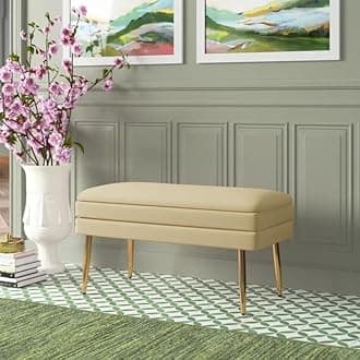 Classic Modern Feel Chaise Lounge (Cream)