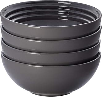 Le Creuset Stoneware Set of 4 Soup Bowls, 22 oz. (6.25") each, Oyster