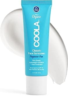 COOLA Organic Face Sunscreen SPF 50 Sunblock Lotion, Dermatologist Tested Skin Care for Daily Protection, Vegan and Gluten Free, Fragrance Free, 1.7 Fl Oz.