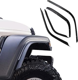 Front & Rear Fender Flares Extensions Set Fits 2018-2024 for Jeep Wrangler JL JLU (Fit for Sahara Low Fenders, Not fit 4xe)