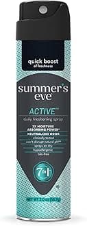Summer's Eve Active Daily Feminine Spray with Talc-Free, Odor-Neutralizing and Sweat-Absorbing Formula, 2 Oz