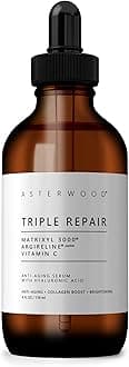 Asterwood Naturals Matrixyl 3000 30% + Argireline 30% + Vitamin C 20% Serum With Organic Hyaluronic Acid 20%, 118ml | Reduce Sun Spots, Wrinkles, Our Most Powerful Triple Combination