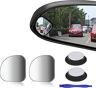 2 pcs Blind Spot Mirrors, HD Glass Convex 360° Wide Angle Side Rear View Mirror with ABS Housing for Cars SUV and Trucks