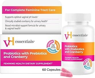 Probiotics with Prebiotics and Cranberry Feminine Health Supplement - 60 Capsules