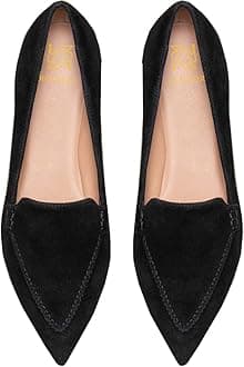 LEHOOR Women Casual Pointed Toe Loafer Flats Shoes Slip On Suede Penny Loafers Flat Heel Pointy Closed Toe Driver Coach Office Loafers Crocodile Snakeskin Flats Dressy Comfort Retro Fall 4-11 M US