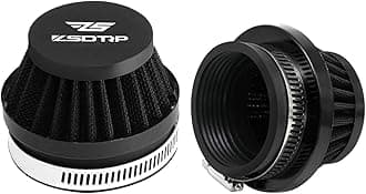 2PCS Motorcycle 42MM Air Intake Filter Universal Carburetor Air Filter Cleaner for Dirt Pit ATV SSR TTR Bike Breather Filter Fit for Many Different Carburetors (Black 42MM)