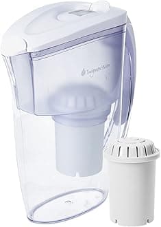 Invigorated Water pH Refresh Alkaline Pitcher - Long Lasting Filter Pitcher with Multi-Stage Filtration System - Ionizer Jug for High pH, Pure Drinking - 2.5 L / 84 Oz - White
