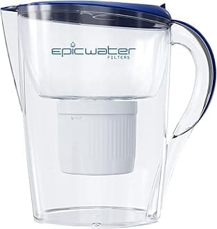 Epic Water FiltersPure Jug for Drinking | 3.5L | 567 Litre | BPA Free | Removes Fluoride, Chlorine, Lead | Purifier | Purification | Jug Large