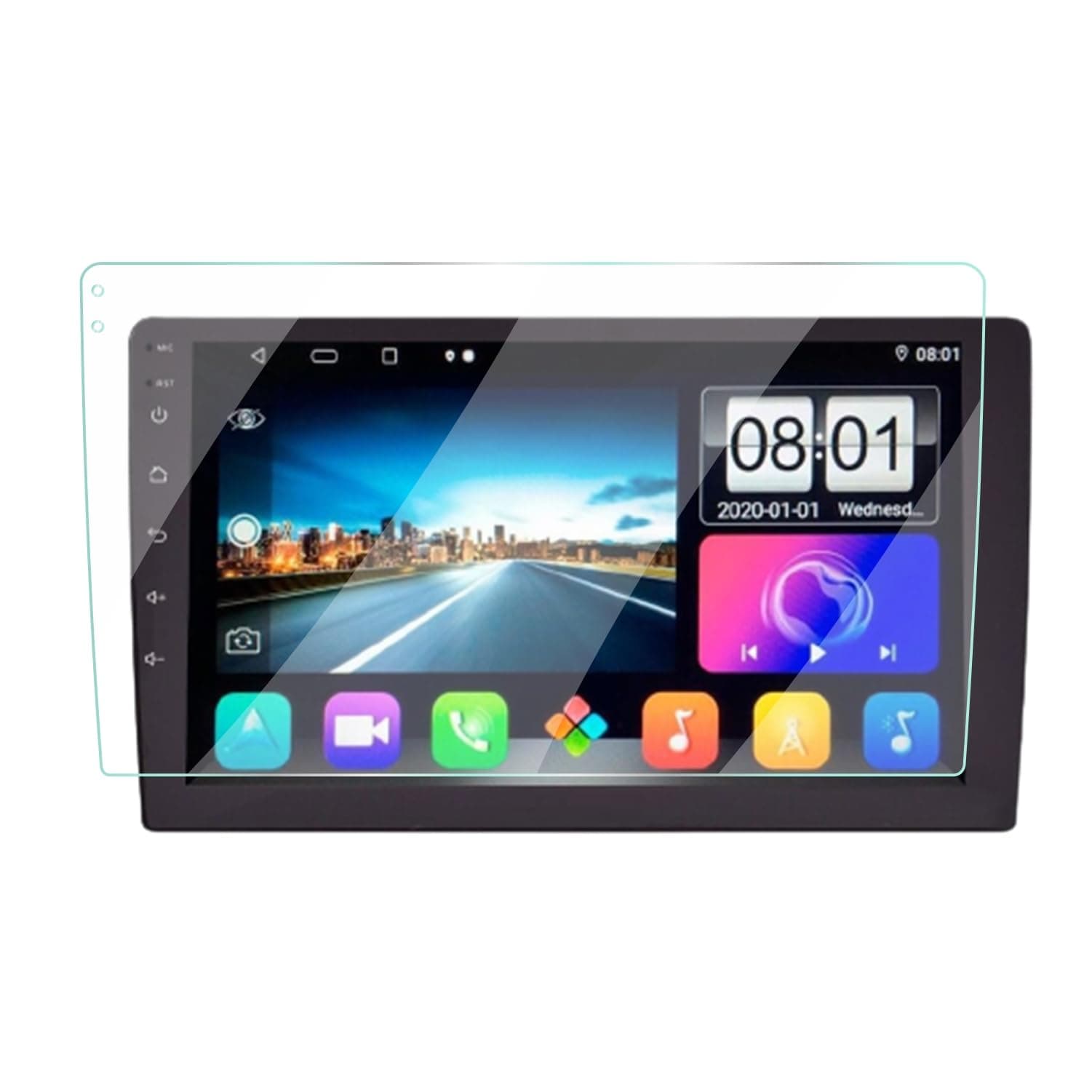 Wisely Screen Guard Protector for 9 Inch Android Car Stereo System, Touch Display 9H Protection Anti Scratch, Easy installation kit, HD Clear, Full Cover