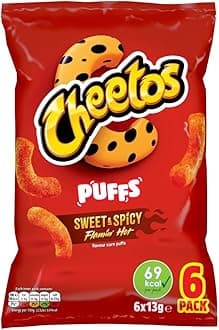 Cheetos Puffs Sweet and Spicy Flamin Hot Multipack Crisps 6x13g