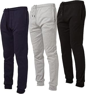 3 Pack Mens Lightweight Joggers for Men Casual Lounge Jogger Sweatpants with Pockets (SM - 4X)