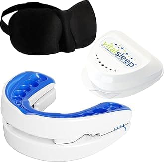 VitalSleep Men's Anti Snoring Mouth Guard, Adjustable Snoring Device, Custom Anti Snore Device with Blackout Sleep Mask, Snore Mouthpiece for Better Sleep, USA Made, 1 Year Warranty