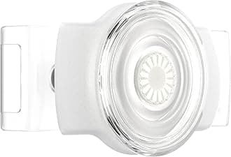PopSockets: PopGrip Slide Stretch Non-Adhesive Phone Stand & Grip with Square Edges and a Swappable Top - Compatible with Most Phones - Clear on White